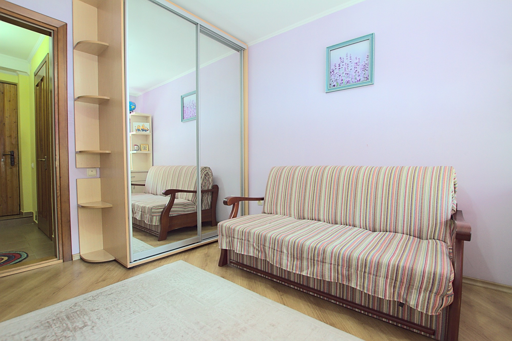 Rent near Dendrarium park in Chisinau: 2 rooms, 1 bedroom, 48 m²